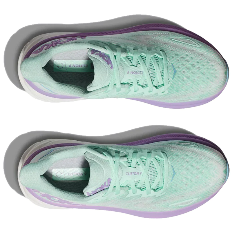 Hoka One One Women's Clifton 9 Running Shoes Sunlit Ocean/Lilac Mist-3